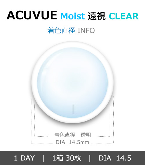 【ワンデー/遠視用】 アキュビュー モイスト 透明 (1箱30枚)4